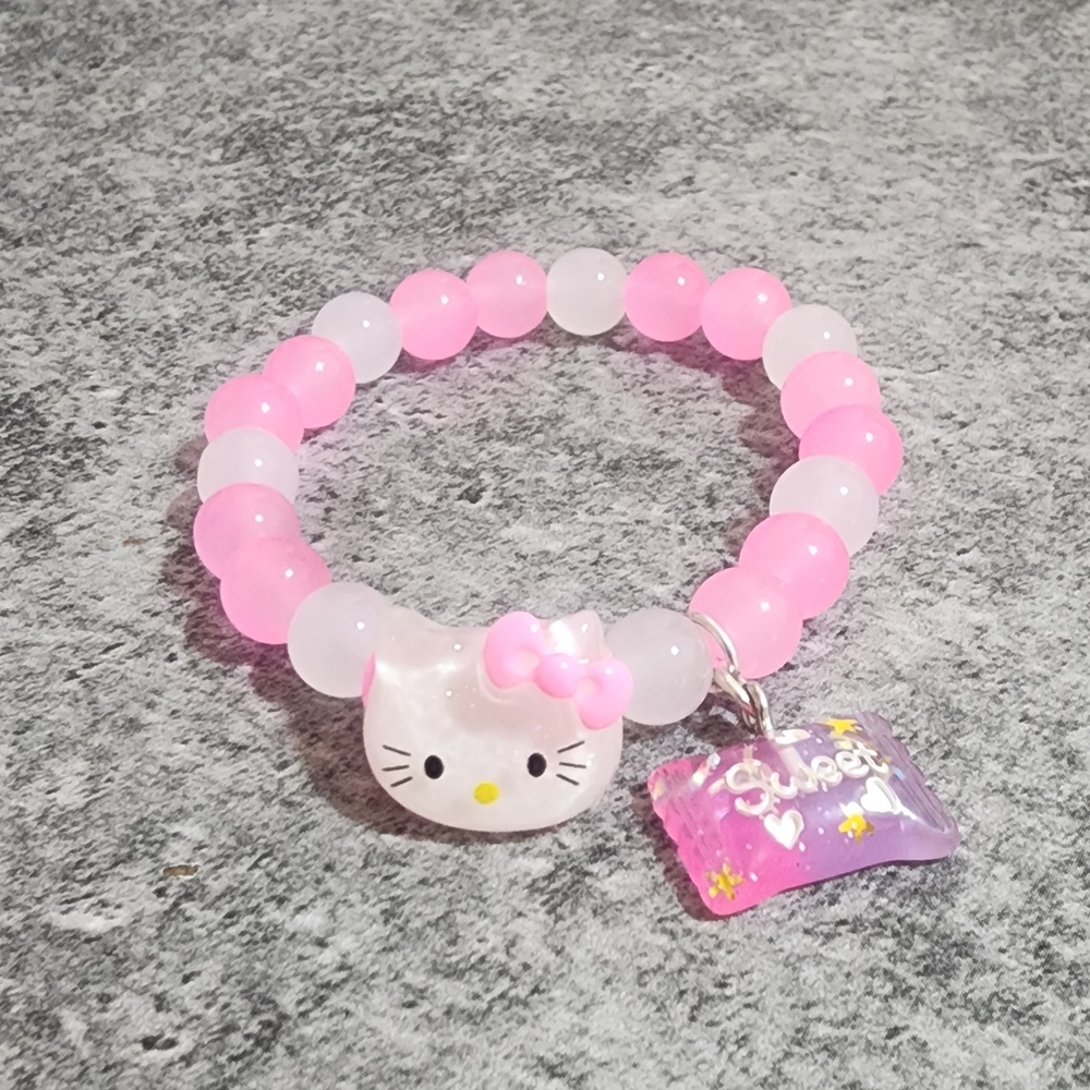 Hello Kitty Pink and White Kawaii Jewelry